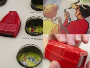 handheld toy filmstrip viewer and its packaging